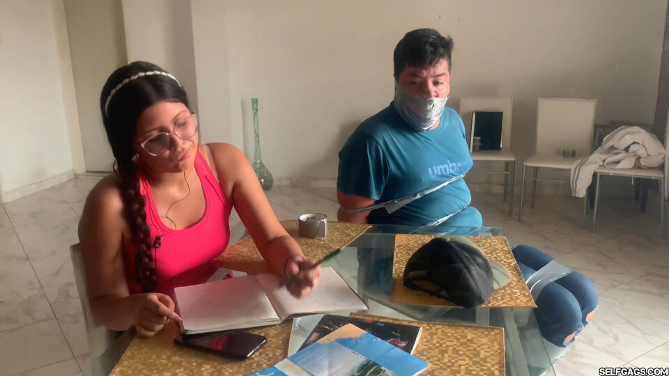 Bound, Gagged & Ridiculed By The Nerdy Girl From Class!