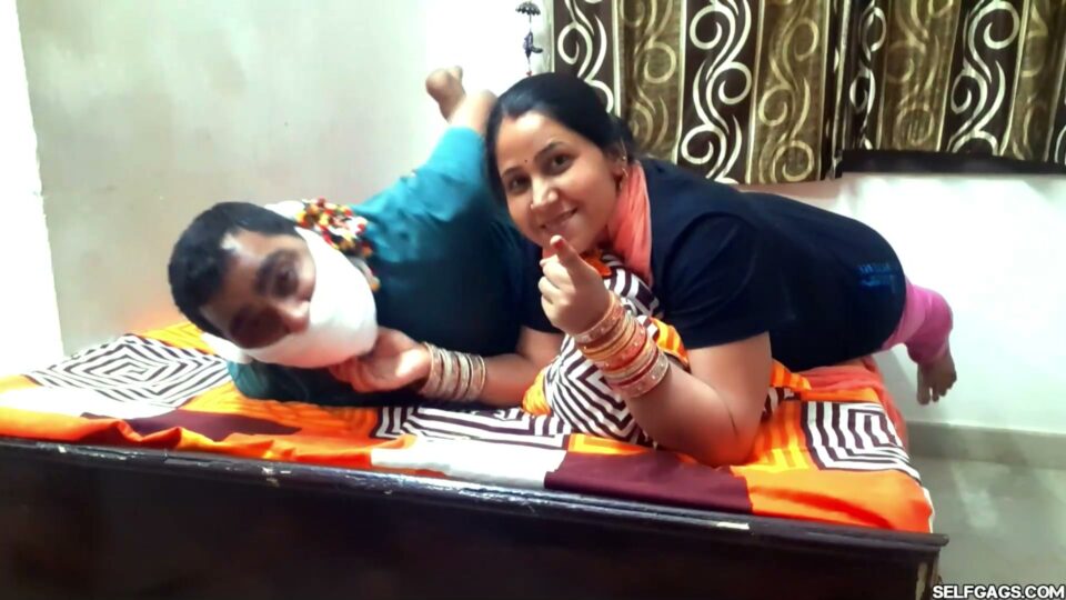 Stupid Husband Tied and Gagged by Pregnant Wife: Femdom Humiliation Caught on Camera! — preview image 7