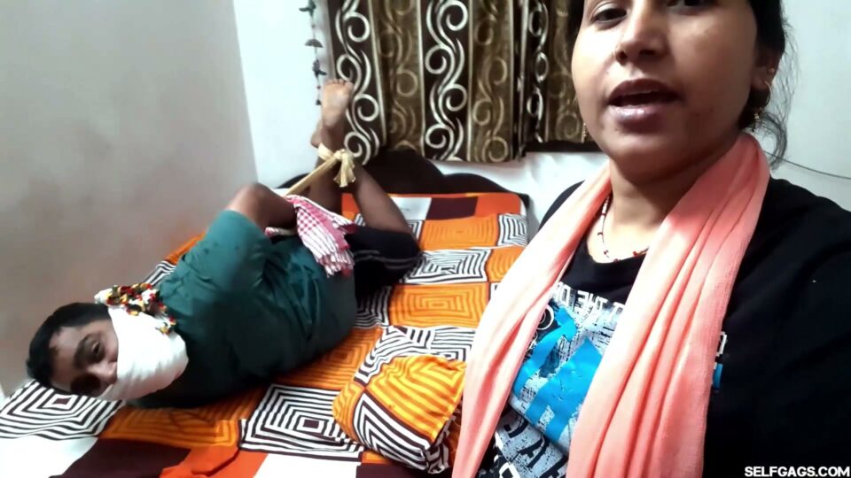Stupid Husband Tied and Gagged by Pregnant Wife: Femdom Humiliation Caught on Camera! — preview image 8