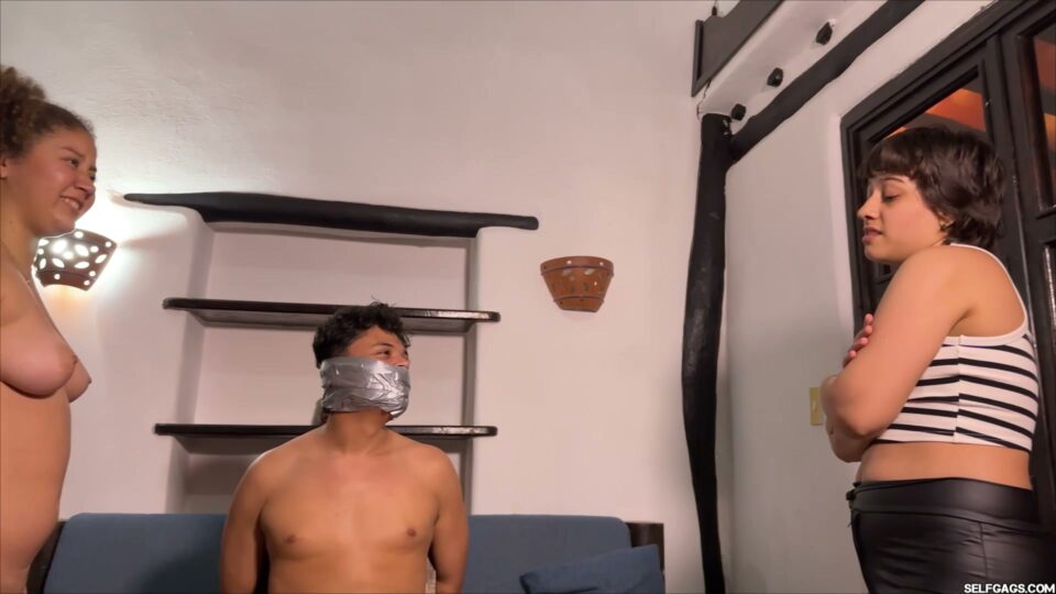 Honeymoon Hijacked: Voyeur Lizzie Binds & Milks Denied Hubby While Bound and Gagged Wife Watches in Fury — preview image 5