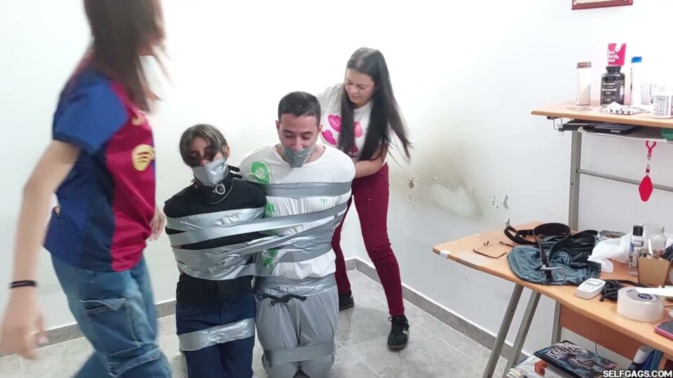 Taped Cheaters Turned Bondage Pets — preview image 8
