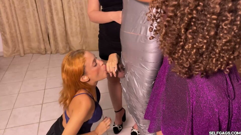 Bachelorette Surprise Bride-To-Be Gets Facial from Duct Tape Mummified Slave — preview image 4