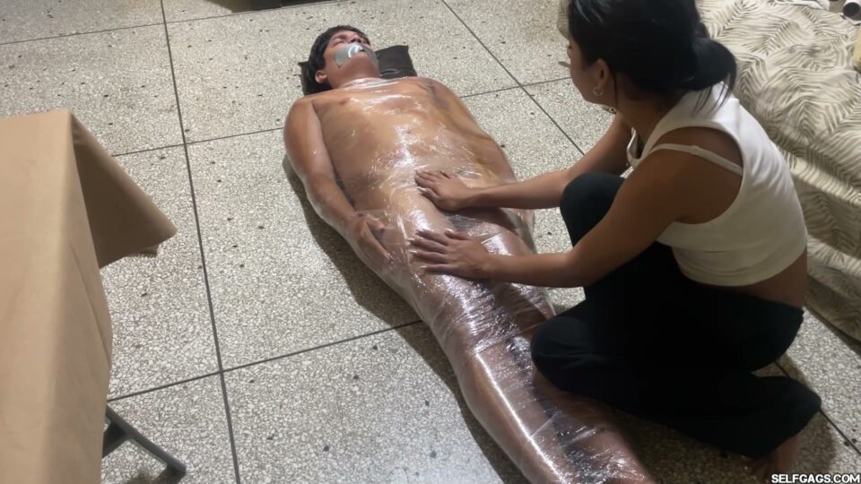 Plastic Mummified Slave Teased, Fucked & Ruined — preview image 2