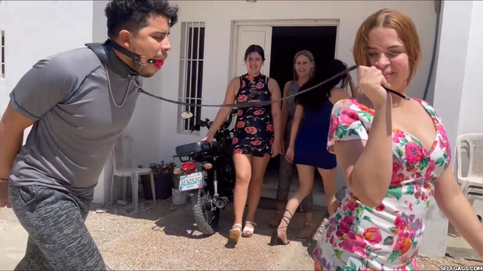 Four Dominant Women Use Their Bound & Gagged Party Pet — gallery-1