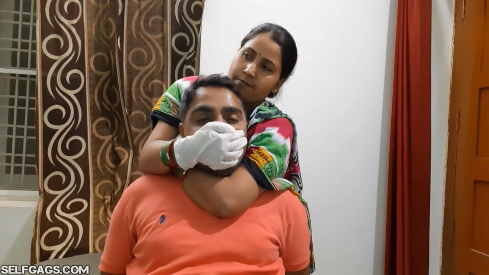 Gloved Disciplinarian Hand Over Mouth For Lazy Husband! — gallery-2