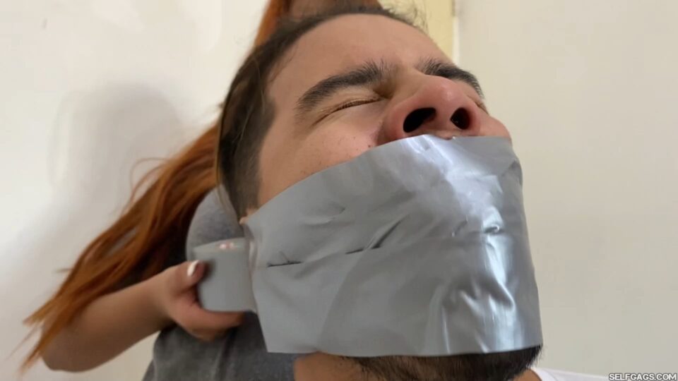 Lazy Bound Step-Brother Effectively Gagged And Hooded With Step-Sister’s Dirty Panties! — gallery-3