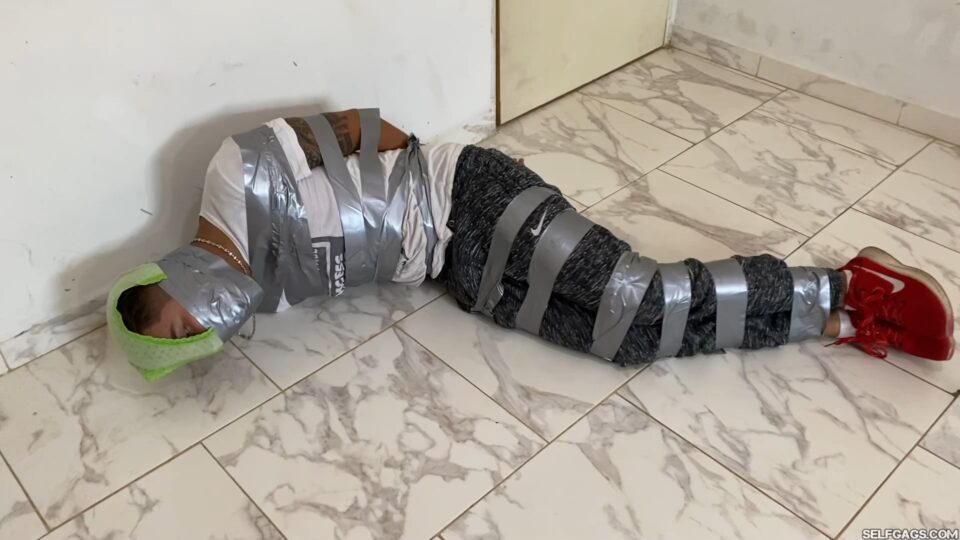 Lazy Bound Step-Brother Effectively Gagged And Hooded With Step-Sister’s Dirty Panties! — gallery-8