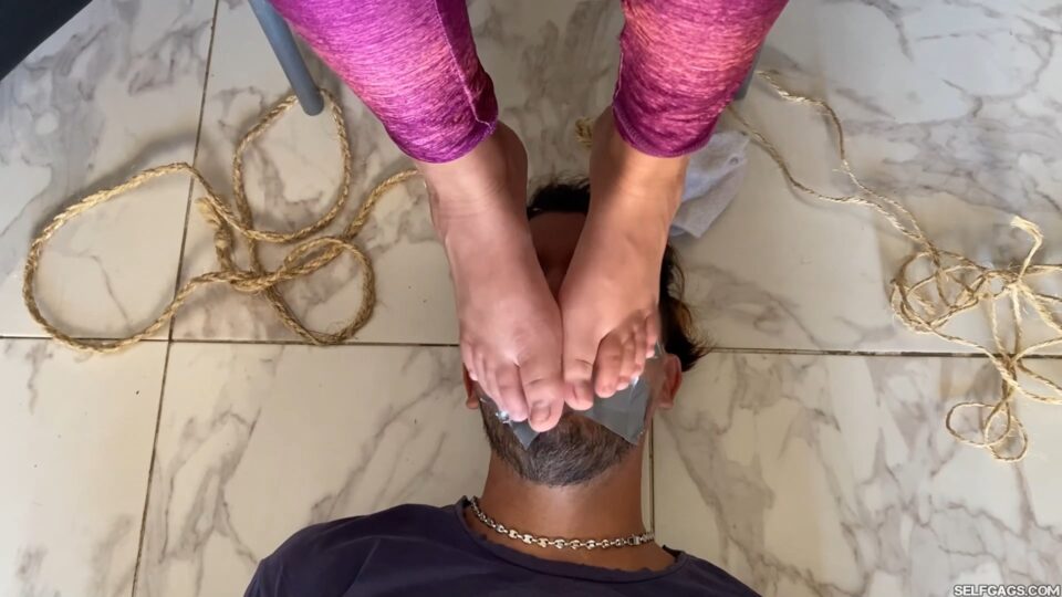 Nerdy Latina Student Turns New Classmate Into Her Bound & Gagged Foot Toy — gallery-4