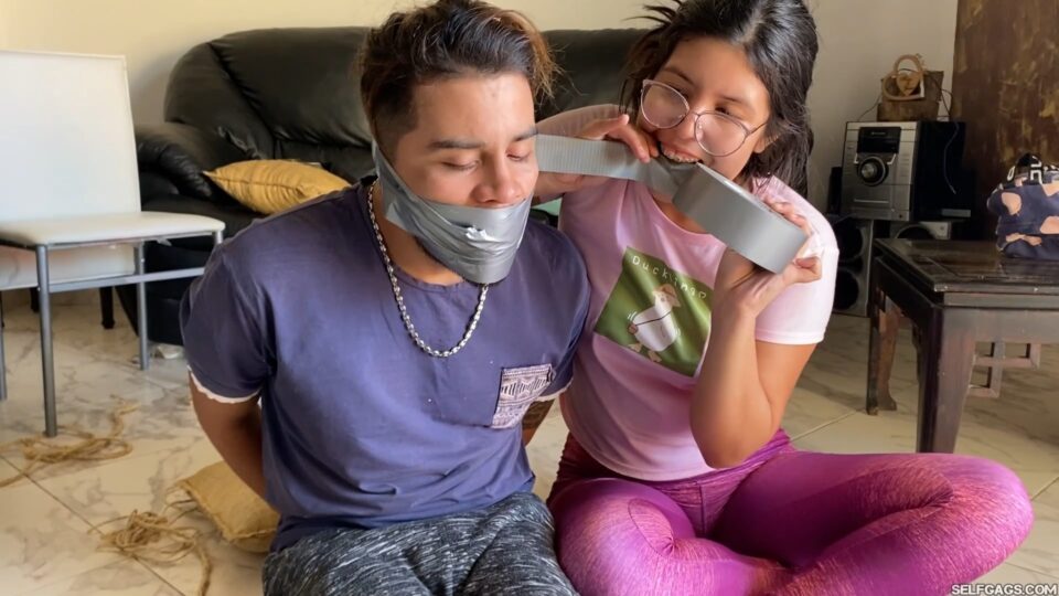 Nerdy Latina Student Turns New Classmate Into Her Bound & Gagged Foot Toy — gallery-5