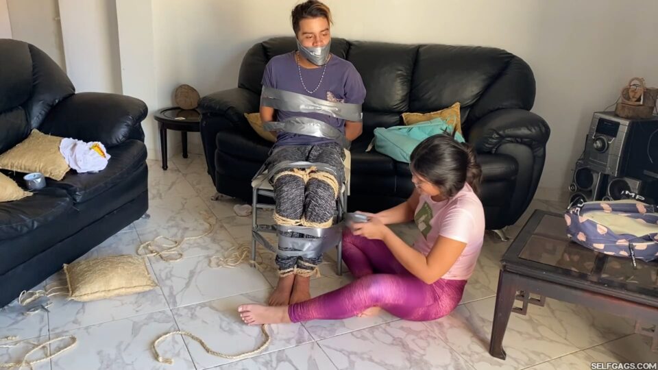 Nerdy Latina Student Turns New Classmate Into Her Bound & Gagged Foot Toy — gallery-6