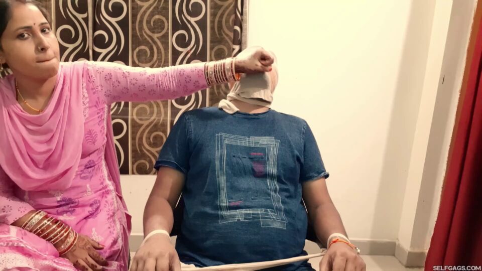 Pantyhose Hooded Bondage Humiliation For Gagged Husband! — gallery-4