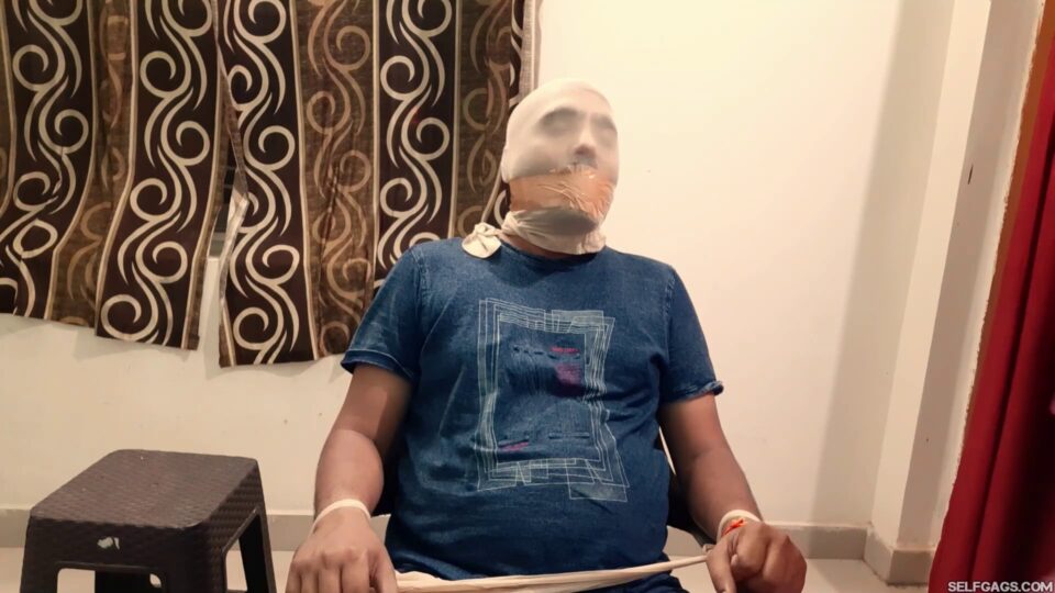 Pantyhose Hooded Bondage Humiliation For Gagged Husband! — gallery-5