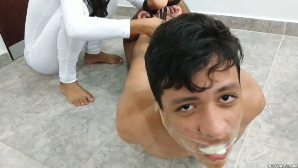 Restrained, Panty Gagged And Punished Under Maria’s Stinky Feet! — gallery-7