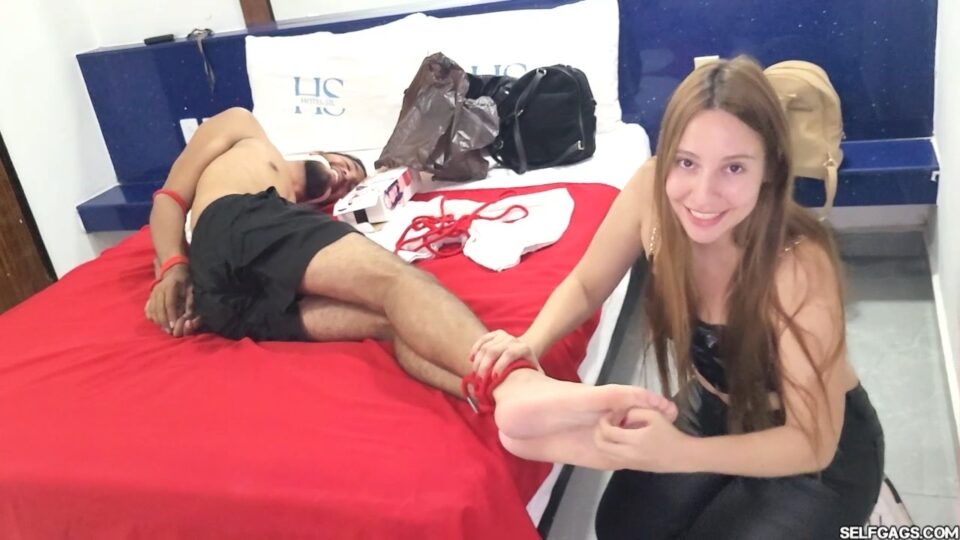 Roped and Ruled – Part 1: Latino Hotel Concierge Bound And Tickled By Two Single Women — gallery-4