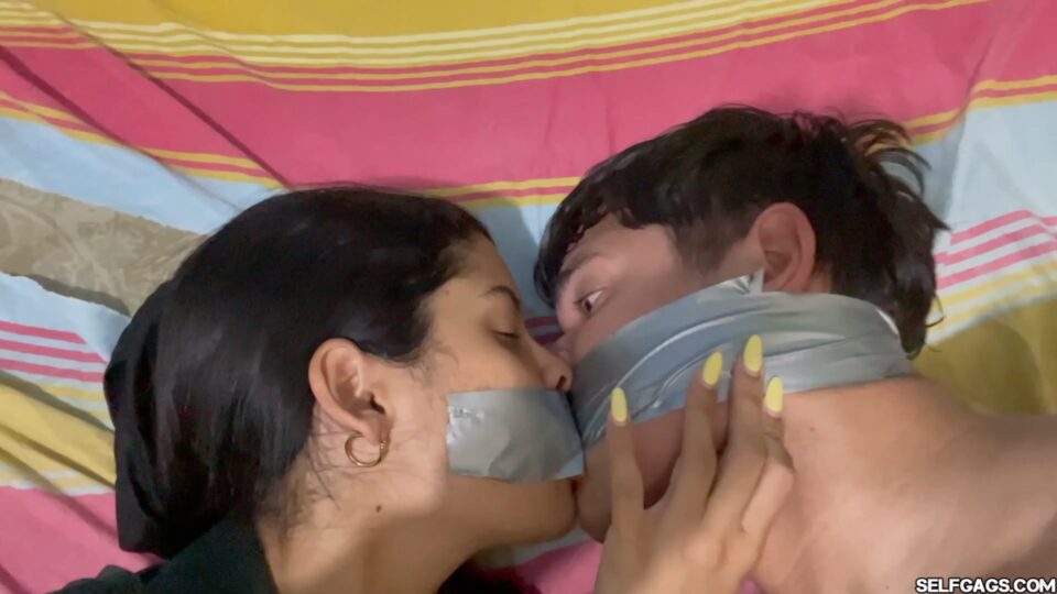 Sexy Stud Hogtied Naked and Surprised By Gagged Female Bandit — gallery-4