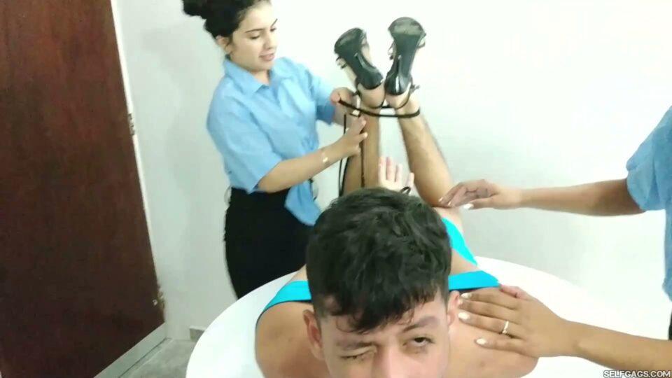 Two Ball Gagged Bondage Boys Turned Sissy Sluts by Femdom Girls (DOUBLE VOLUME) — gallery-7